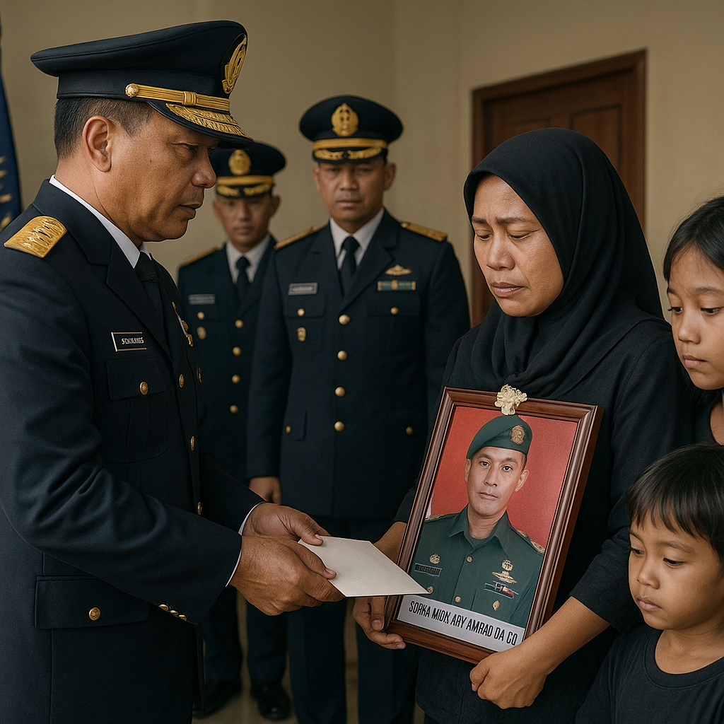 TNI AL Berikan Santunan dan Perhatian kepada Keluarga Prajurit yang Meninggal Dunia