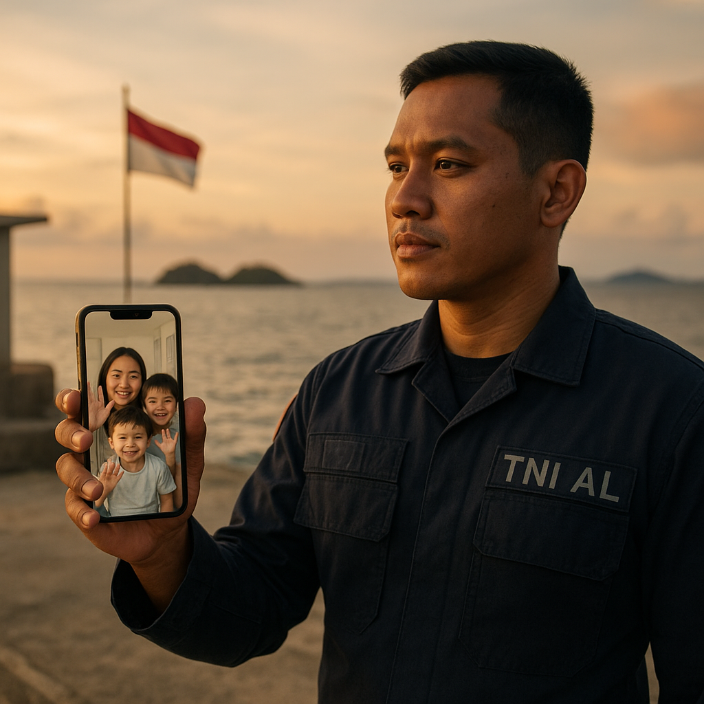 Prajurit TNI AL Rela Tak Lebaran Bareng Keluarga Demi Jaga Kedaulatan di Natuna