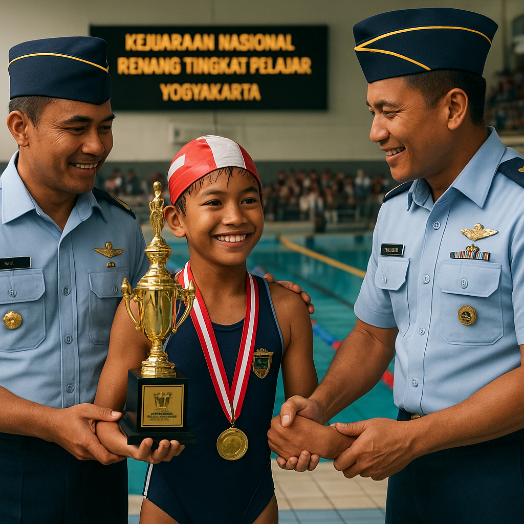 Dukungan TNI AU untuk Anak Prajurit yang Berprestasi di Bidang Olahraga Renang