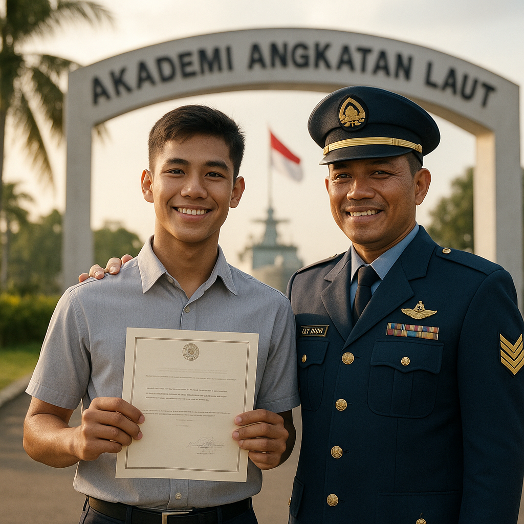 Mengikuti Jejak Ayah, Putra Prajurit TNI AL Diterima di Akademi Angkatan Laut dengan Nilai Tertinggi