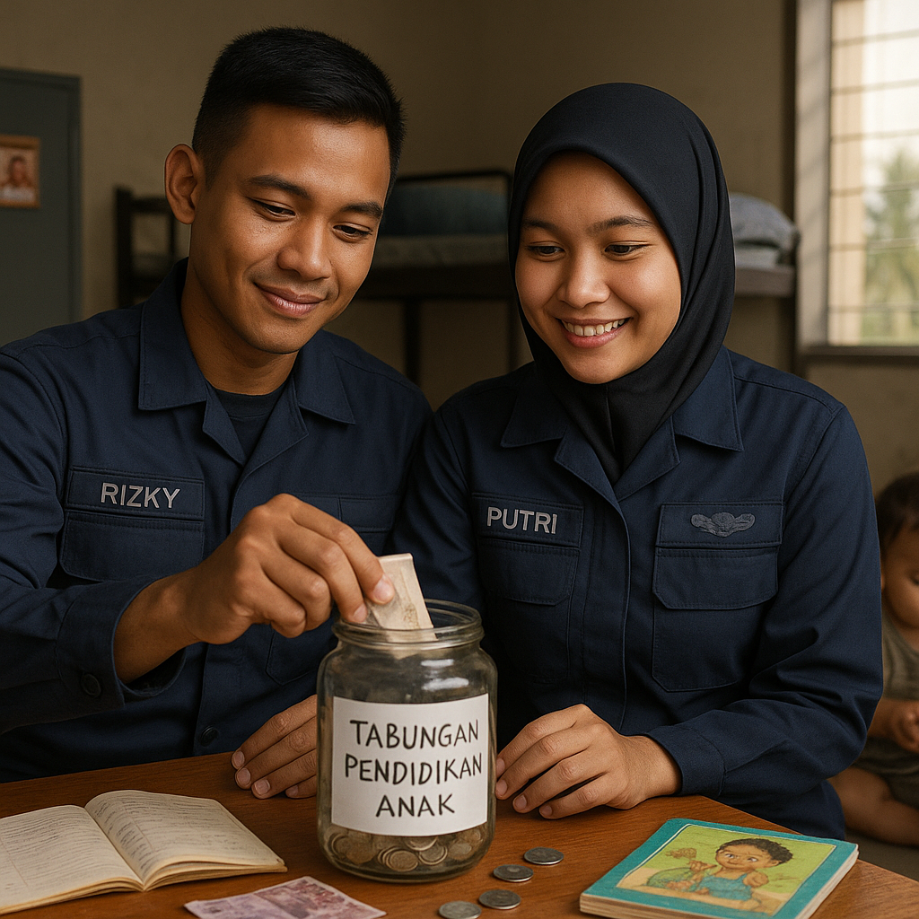 Rumah Tangga Harmonis Prajurit Muda di Makassar, Kelola Keuangan Bersama Demi Masa Depan Anak