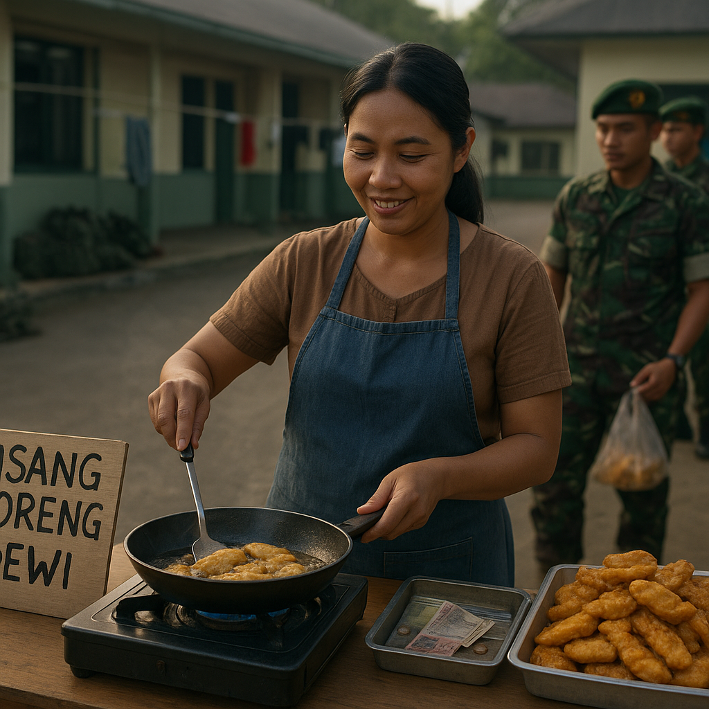 Melawan Keterbatasan: Kisah Istri Prajurit TNI AD Raup Rupiah dengan Usaha Kecil di Asrama