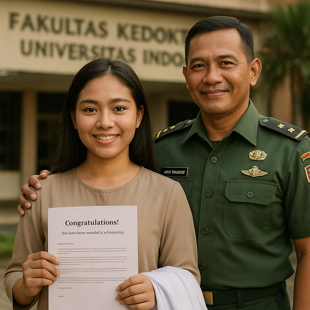 Anak Prajurit Raih Beasiswa Kedokteran UI: Ingin Mengabdi di Daerah Perbatasan seperti Ayah