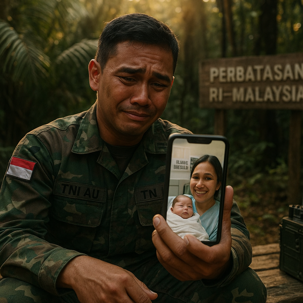 Kisah Prajurit TNI AU di Perbatasan yang Video Call dengan Anak Baru Lahir