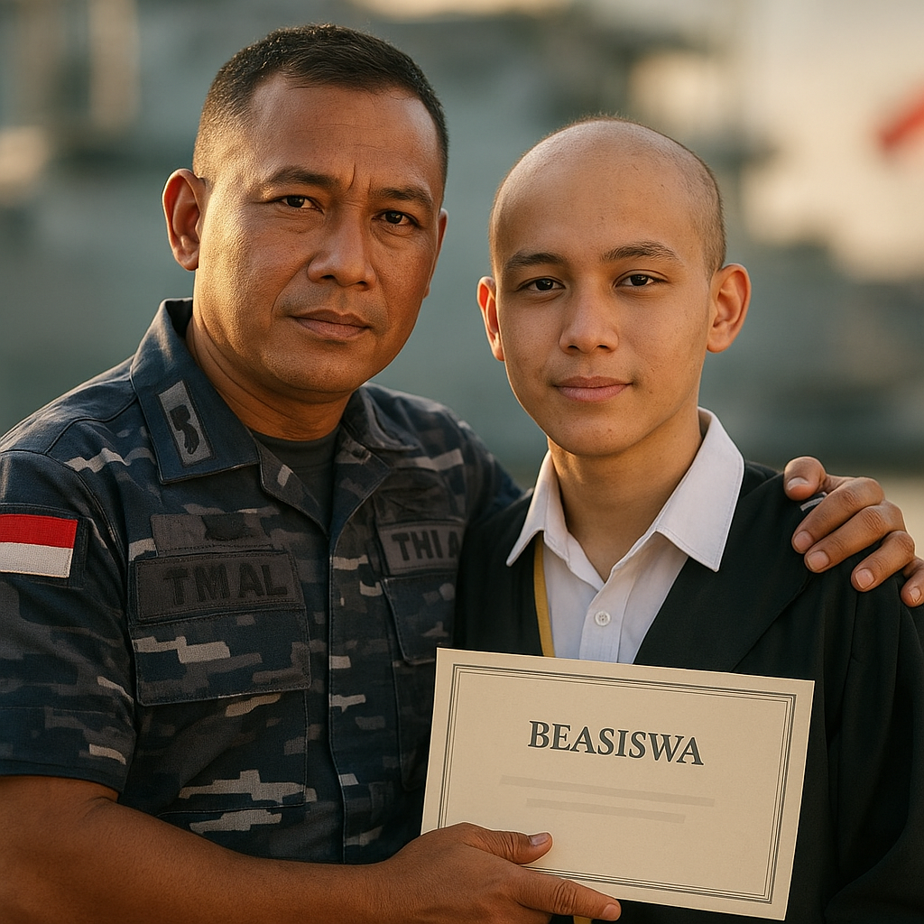 Anak Prajurit TNI AL Penderita Kanker Terima Beasiswa hingga Lulus SMA