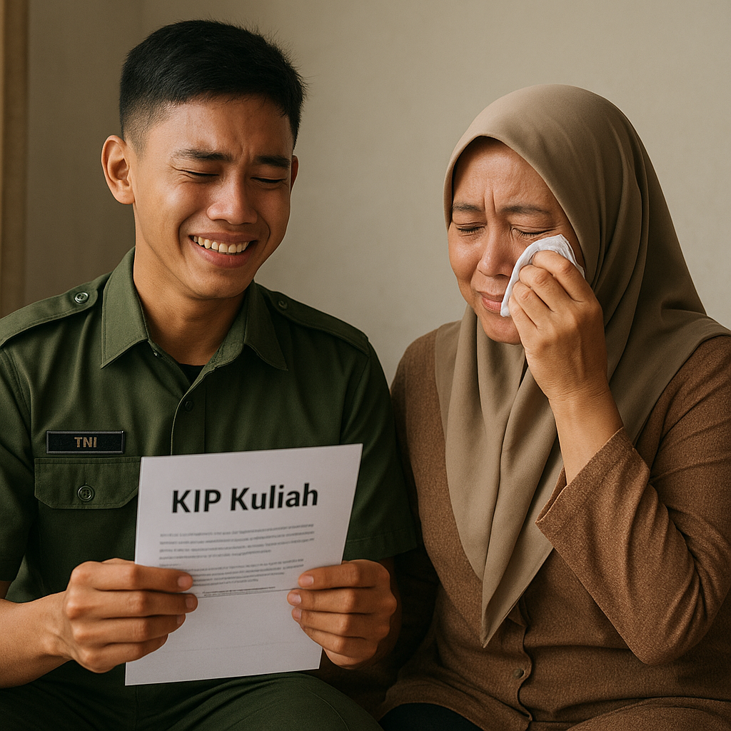 Anak Prajurit TNI Penerima KIP Kuliah: "Ayah di Surga Pasti Bangga"