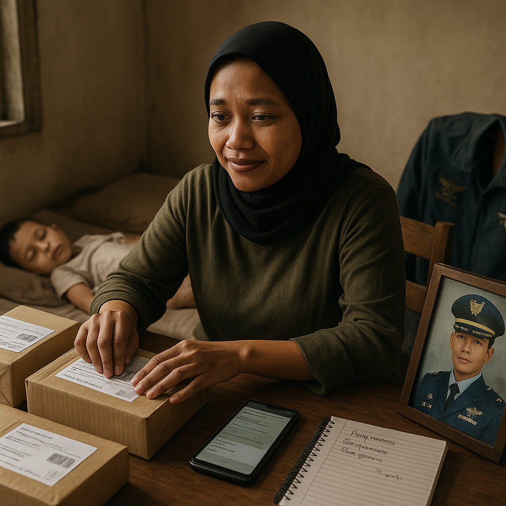 Duka di Balik Senyum: Istri Prajurit TNI AU Jualan Online untuk Biayai Pengobatan Anak