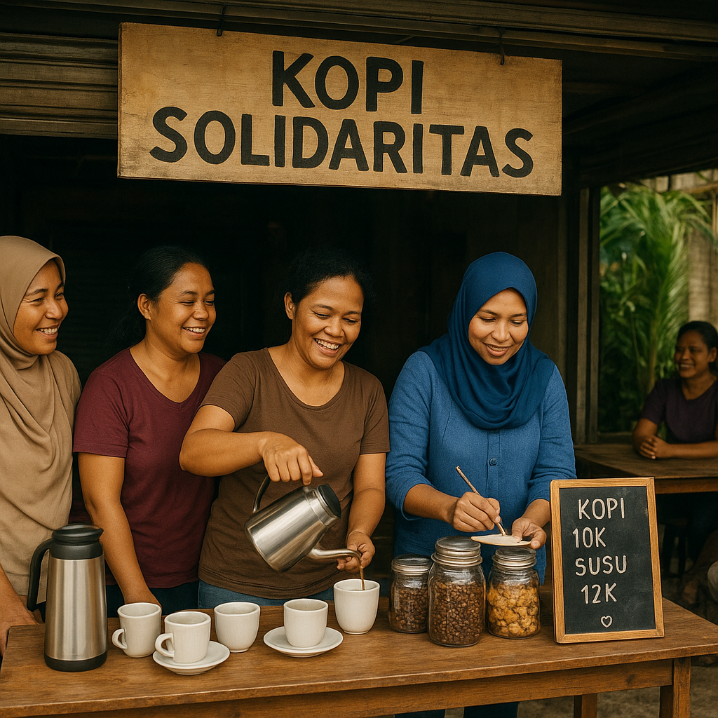 Istri-istri Prajurit TNI di Jayapura Dirikan Warung Kopi Solidaritas untuk Tambah Penghasilan Keluarga