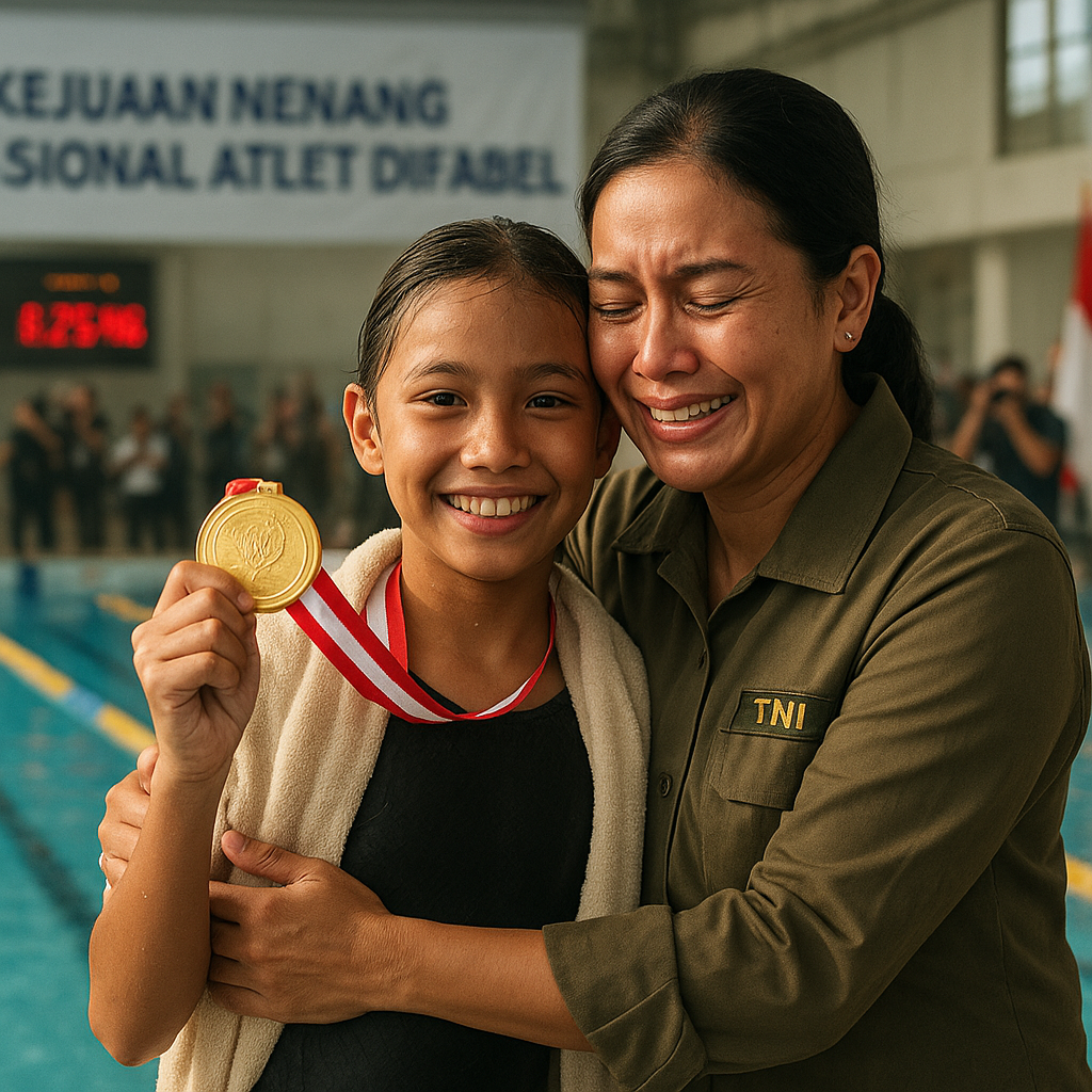 Anak Prajurit TNI dengan Disabilitas di Yogyakarta Raih Medali Emas di Kejuaraan Renang Nasional