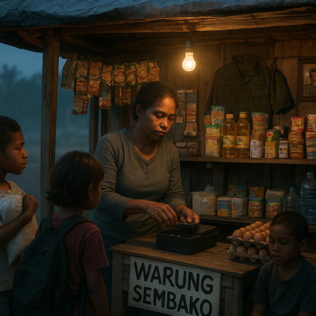 Istri Prajurit TNI AD Buka Warung Sembako demi Cukupi Kebutuhan Keluarga Saat Suami Bertugas di Perbatasan