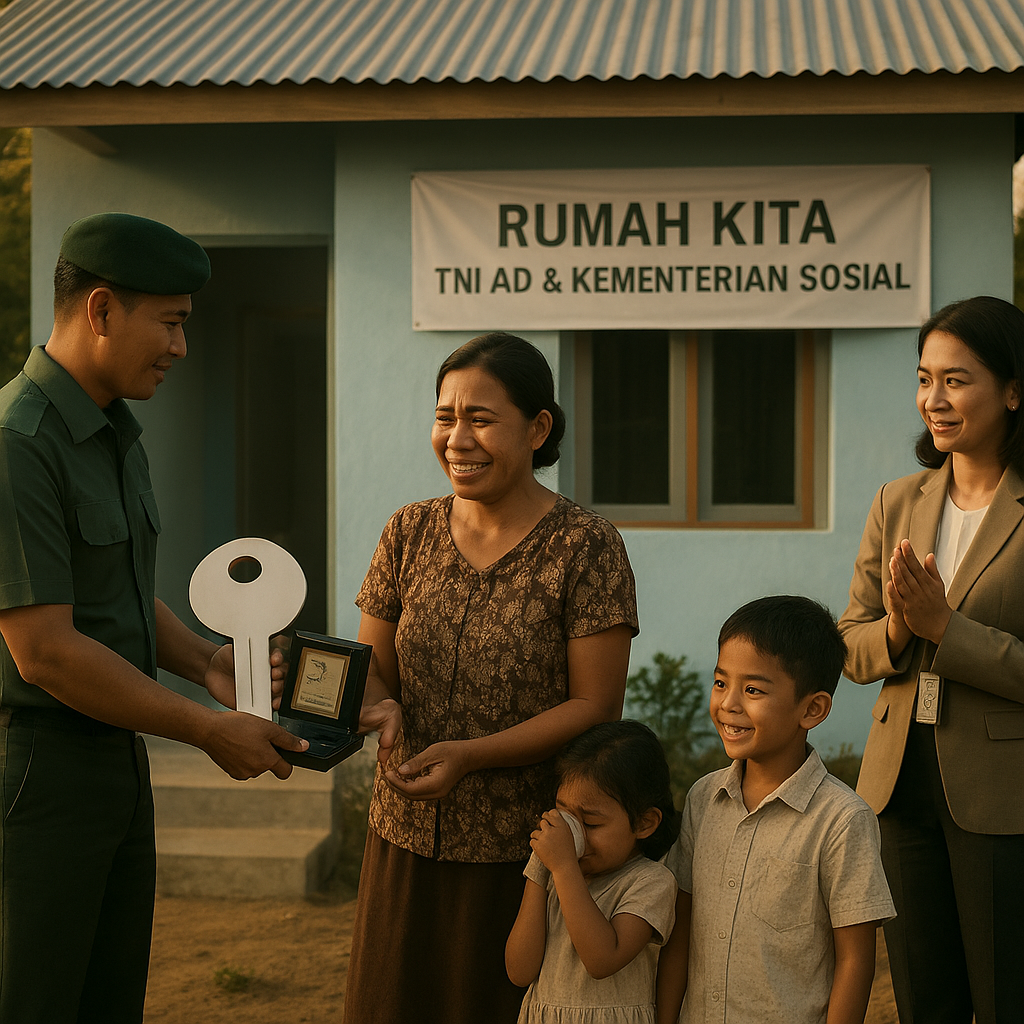 Rumah Layak Huni untuk Janda Prajurit TNI, Tangis dan Syukur Ibu Dua Anak di Perbatasan