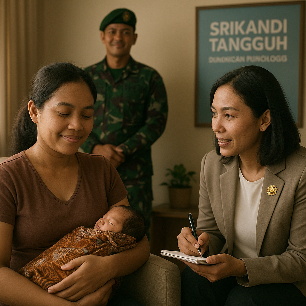 Dukungan Psikologis TNI AD Pulihkan Istri Prajurit yang Terpuruk Pasca Melahirkan