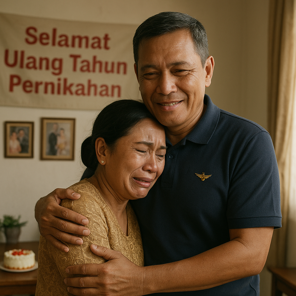 Kejutan Kepulangan Purnawirawan TNI AU untuk Istri yang Setia Menanti 5 Tahun Tugas di Aceh