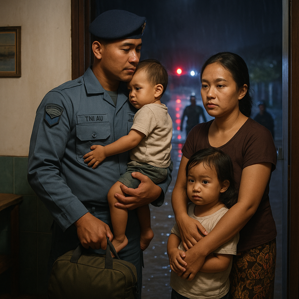 Prajurit TNI AU Rela Tinggalkan Malam Tahun Baru Demi Evakuasi Korban Banjir, Istri: Itu Panggilan Jiwa