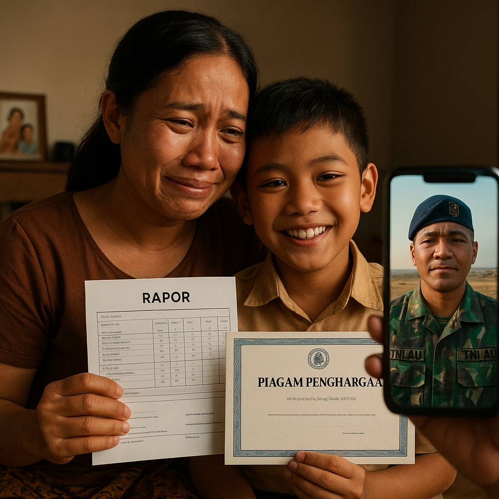 Anak Prajurit TNI AU Raih Prestasi di Sekolah, Hadiah untuk Ayah di Tapal Batas