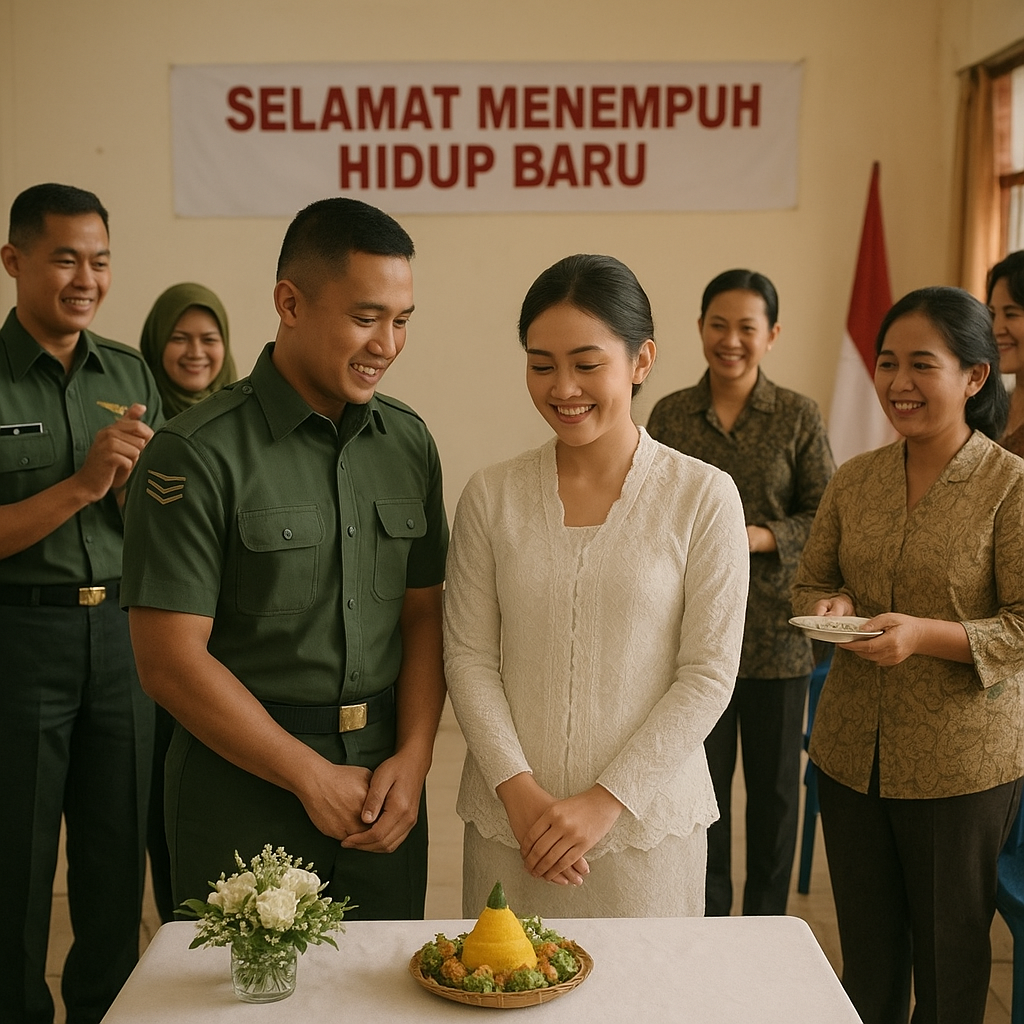 Upacara Pernikahan Sederhana di Asrama TNI, Dibantu Rekan-rekan Sebatalyon