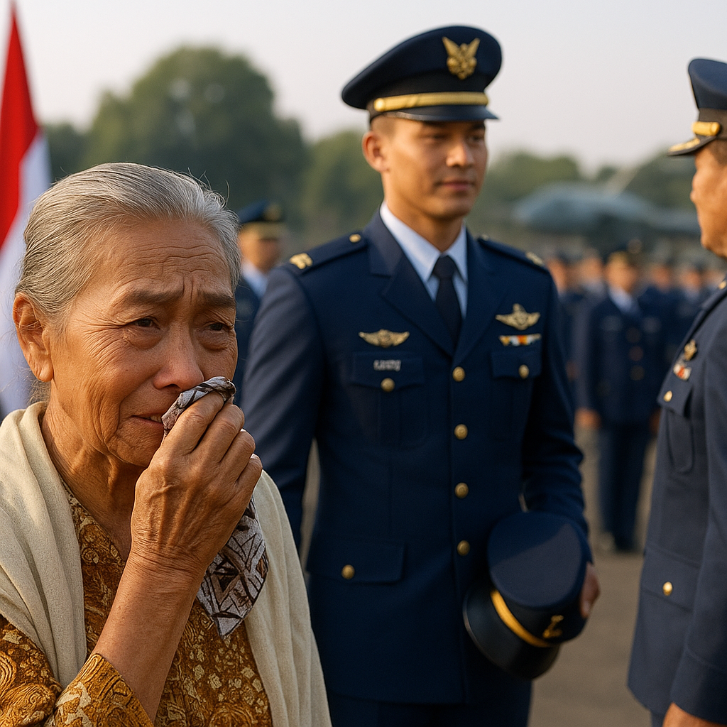 Nenek 70 Tahun Menangis Bangga saat Cucu Dilantik Jadi Penerbang TNI AU