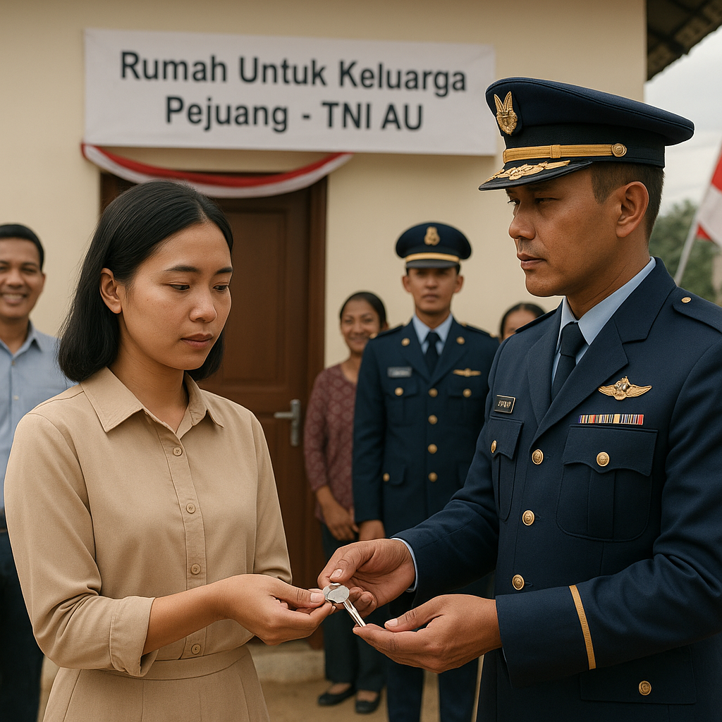 Rumah Baru untuk Janda Prajurit: TNI AU Bangun Hunian Layak untuk Istri Almarhum Sertu Teknik yang Meninggal Karena Kanker di Usia Muda