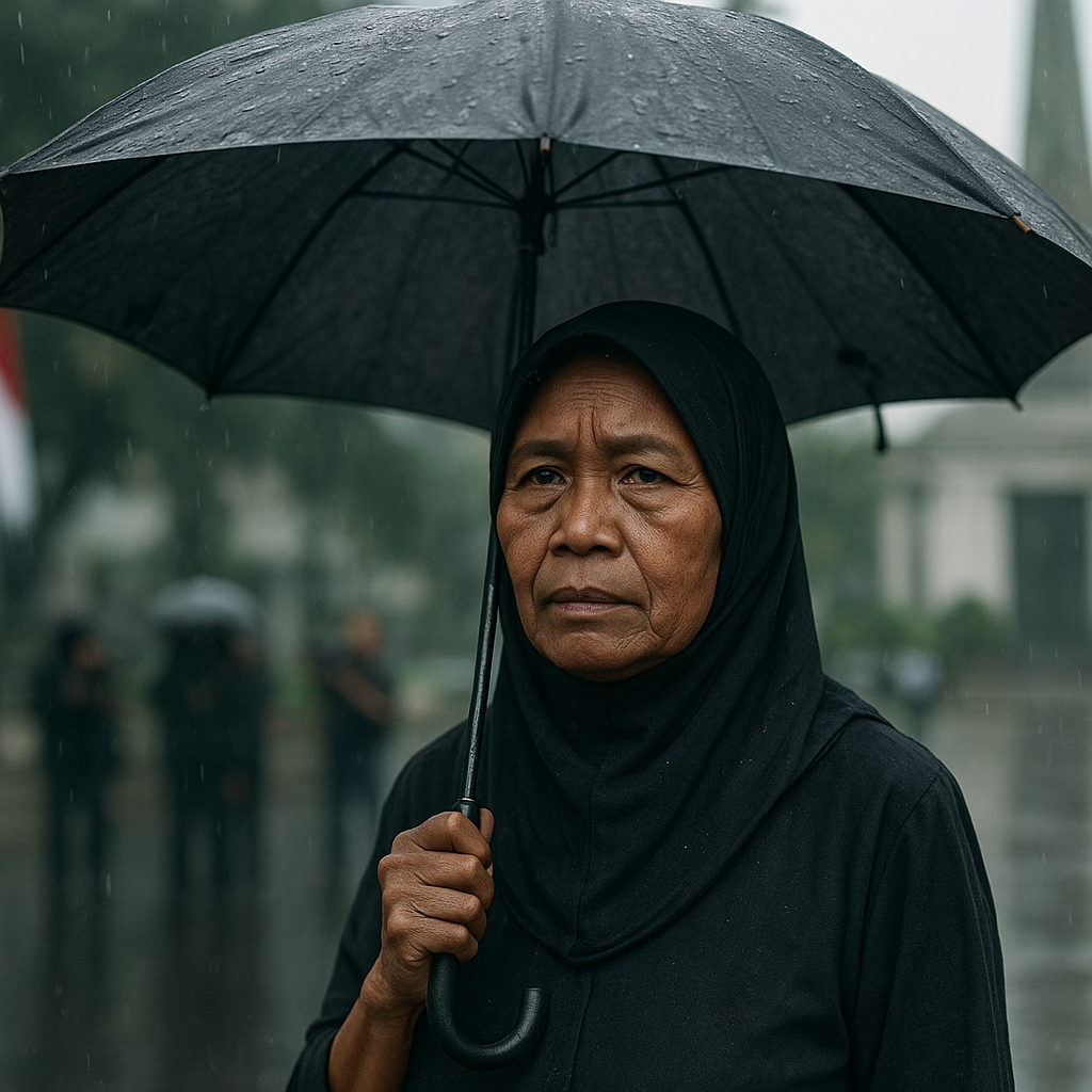Payung Hitam dan Ibu yang Setia Menunggu Janji Negara untuk Anaknya yang Gugur