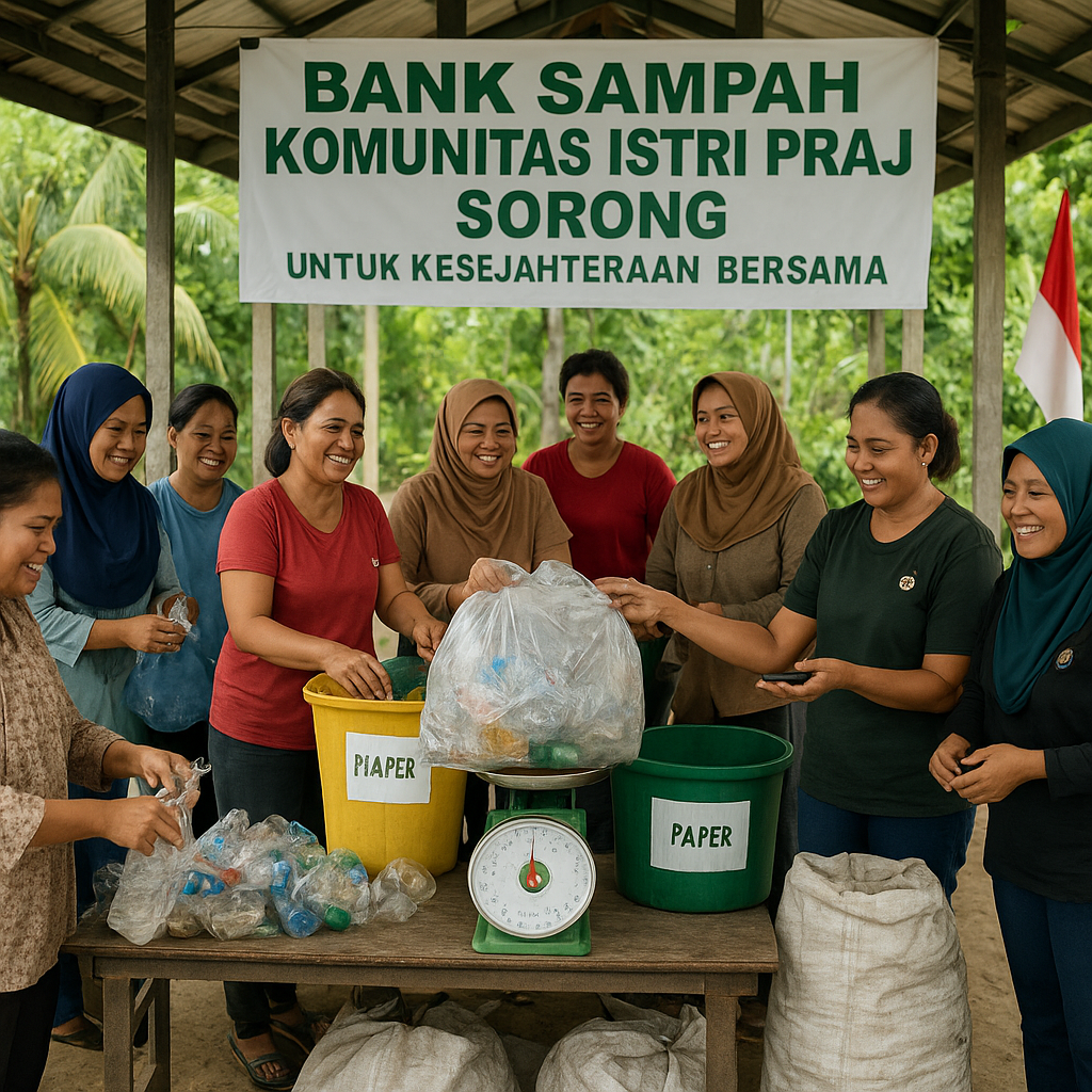 Komunitas Istri Prajurit di Sorong Jalankan Bank Sampah untuk Kesejahteraan Bersama