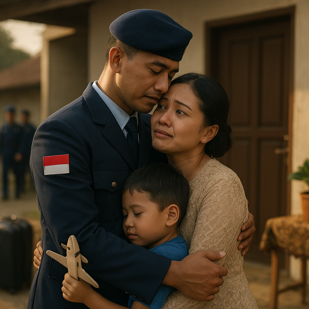 Kisah Haru Paskhas TNI AU yang Tinggalkan Istri dan Anak Demi Tugas Perdamaian