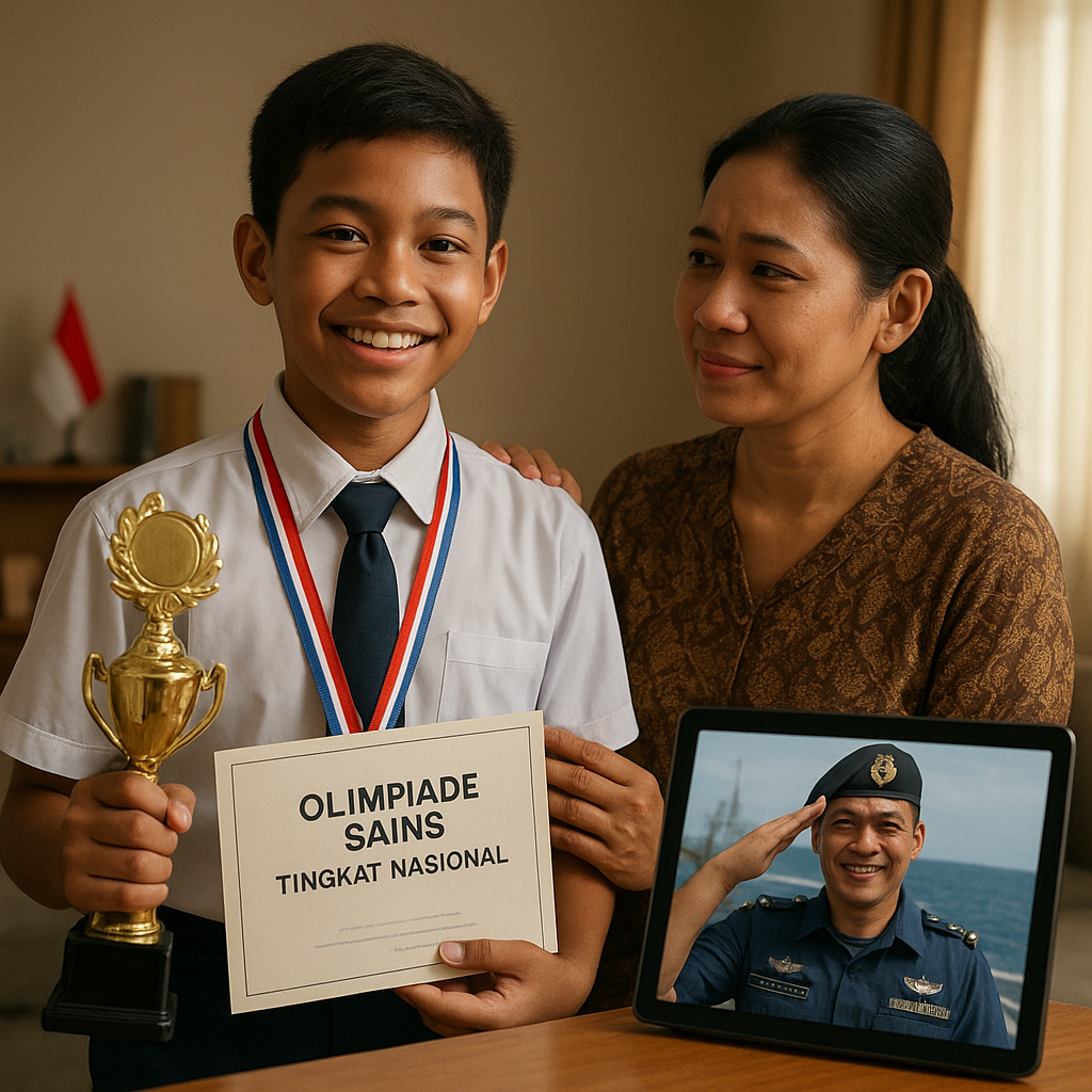 Anak Prajurit TNI AL Raih Prestasi, Orang Tua Bangga Meski Kerap Ditinggal Tugas