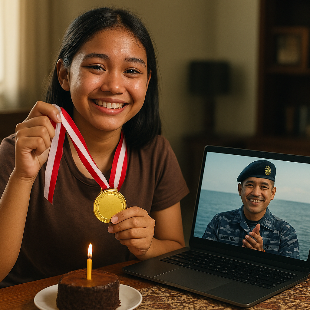 Anak Prajurit TNI AL Peraih Emas Olimpiade Sains Nasional: ‘Ini untuk Ayah yang Jarang Pulang’