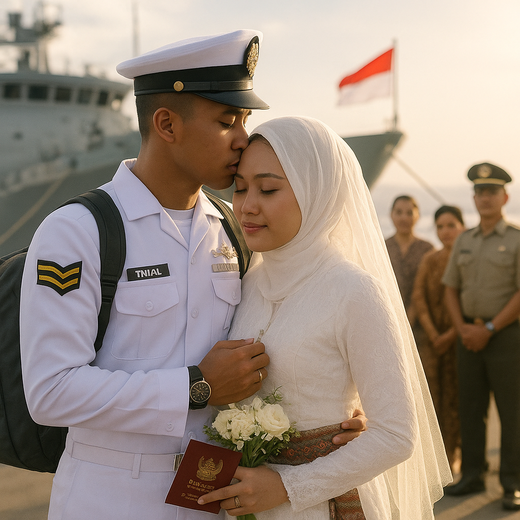 Cinta di Balik Seragam: Pernikahan Prajurit TNI AL yang Hanya Diizinkan 24 Jam Sebelum Bertugas Lagi