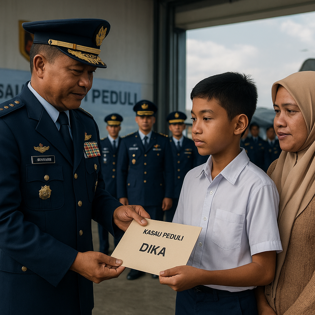 Anak Yatim Putra Prajurit TNI AU Dapat Beasiswa Penuh Hingga Kuliah dari Kasau