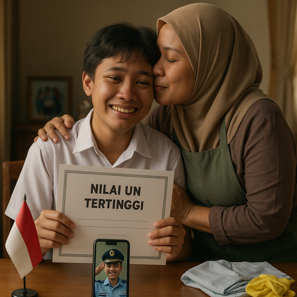 Anak Prajurit TNI AU Raih Nilai UN Tertinggi, Dedikasi Ayah di Perbatasan Jadi Motivasi Utama