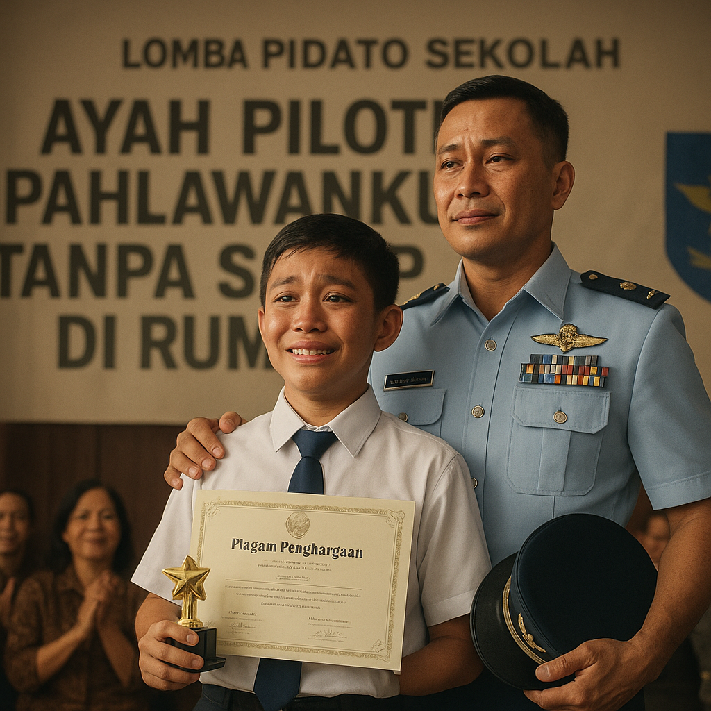 Anak Prajurit TNI AU Menangi Lomba Pidato dengan Tema "Ayah Pilotku, Pahlawanku Tanpa Sayap di Rumah"