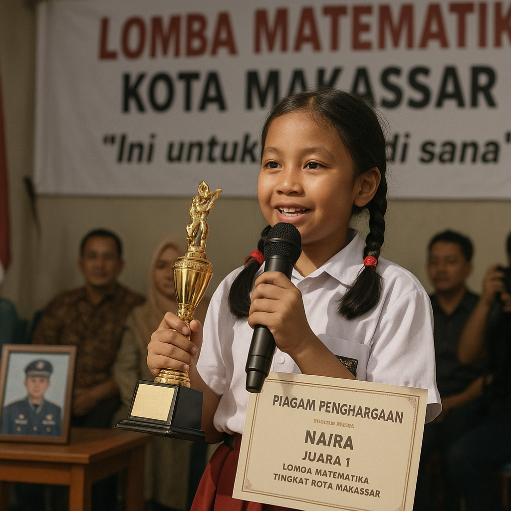 Anak Bungsu TNI AU di Makassar Menangi Lomba Matematika, Hadiah untuk Ayah di Pangkalan Terpencil