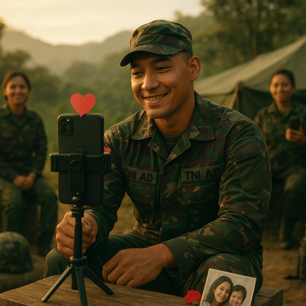 Kejutan Valentine dari Medan Tempur Papua: Prajurit Kirim Rekaman Video untuk Istri dan Anak