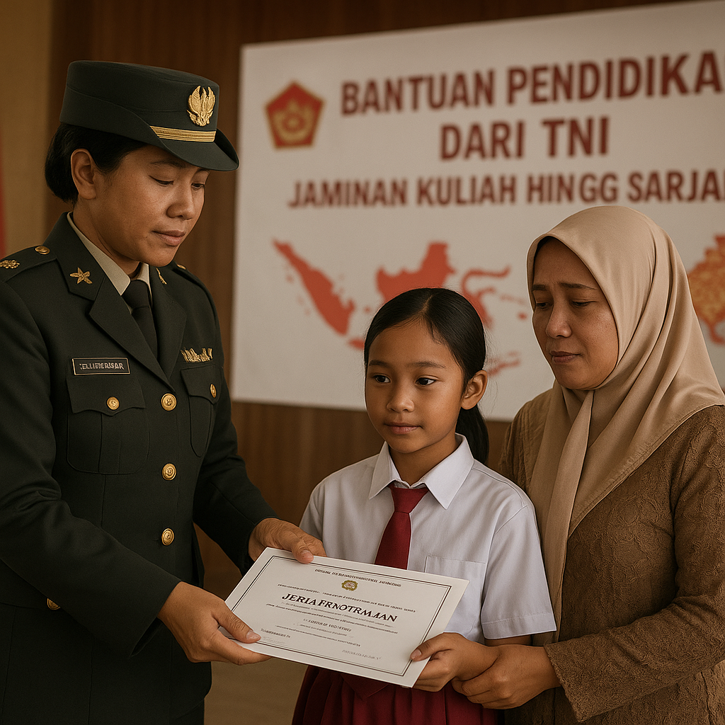 Bantuan Pendidikan dari TNI: Anak Yatim Prajurit Korban KKB di Papua Dijamin Kuliah hingga Sarjana
