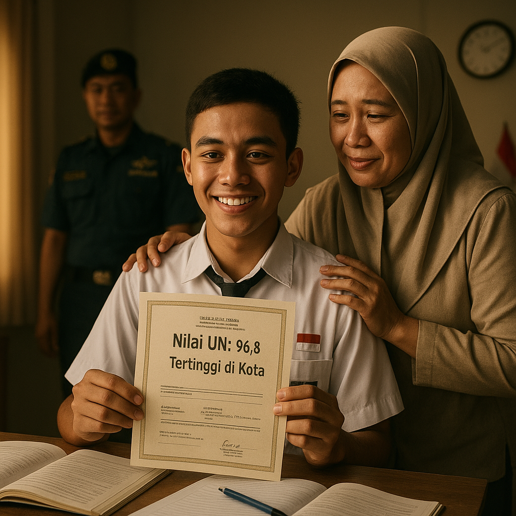 Anak Prajurit TNI AU Raih Nilai UN Tertinggi, Bukti Ketangguhan Keluarga Militer di Tengah Keterbatasan Waktu