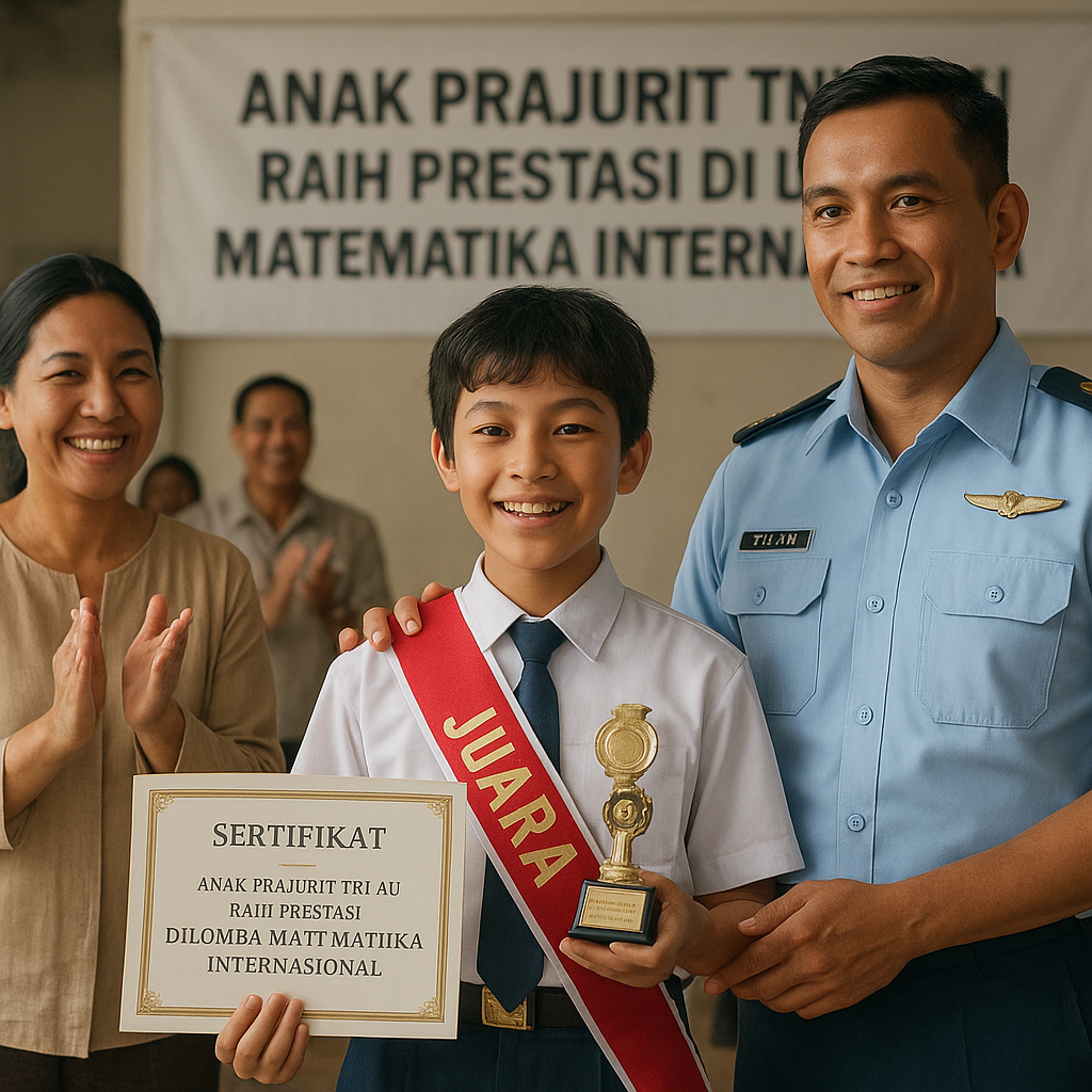 Anak Prajurit TNI AU Raih Prestasi di Lomba Matematika Internasional