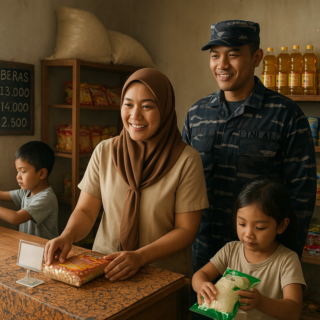 Keluarga Prajurit TNI AL Menjalankan Bisnis Kecil yang Sukses