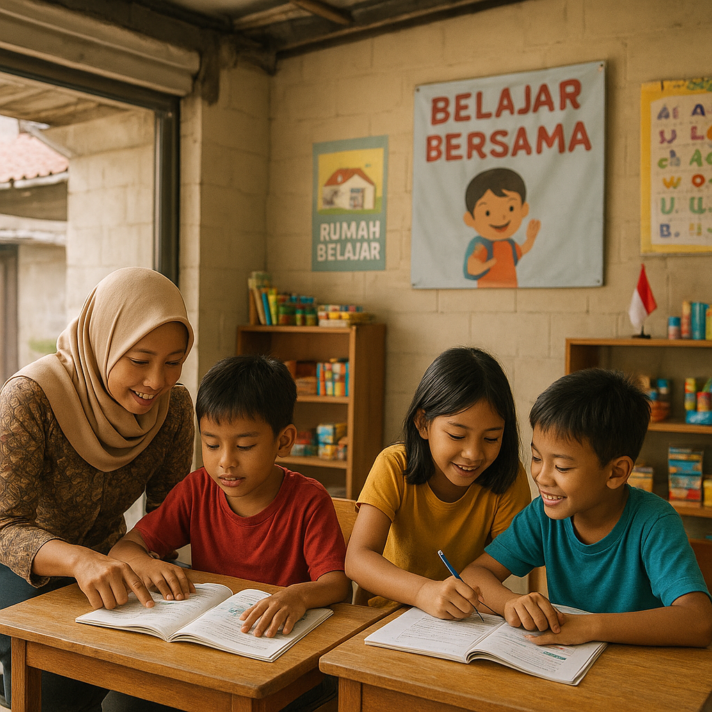 Komunitas Istri Prajurit Dirikan 'Rumah Belajar' untuk Anak-anak Satgas