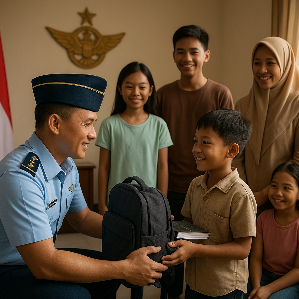 Program 'Keluarga Asuh' TNI AU Dampingi Anak Yatim Piatu Prajurit yang Gugur