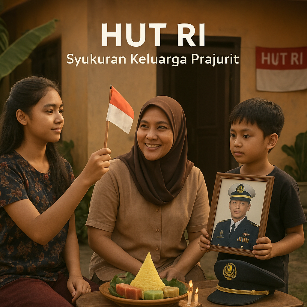 Keluarga Prajurit TNI AL di Banyuwangi Gelar Syukuran Sederhana Saat Sang Ayah Bertugas di KRI