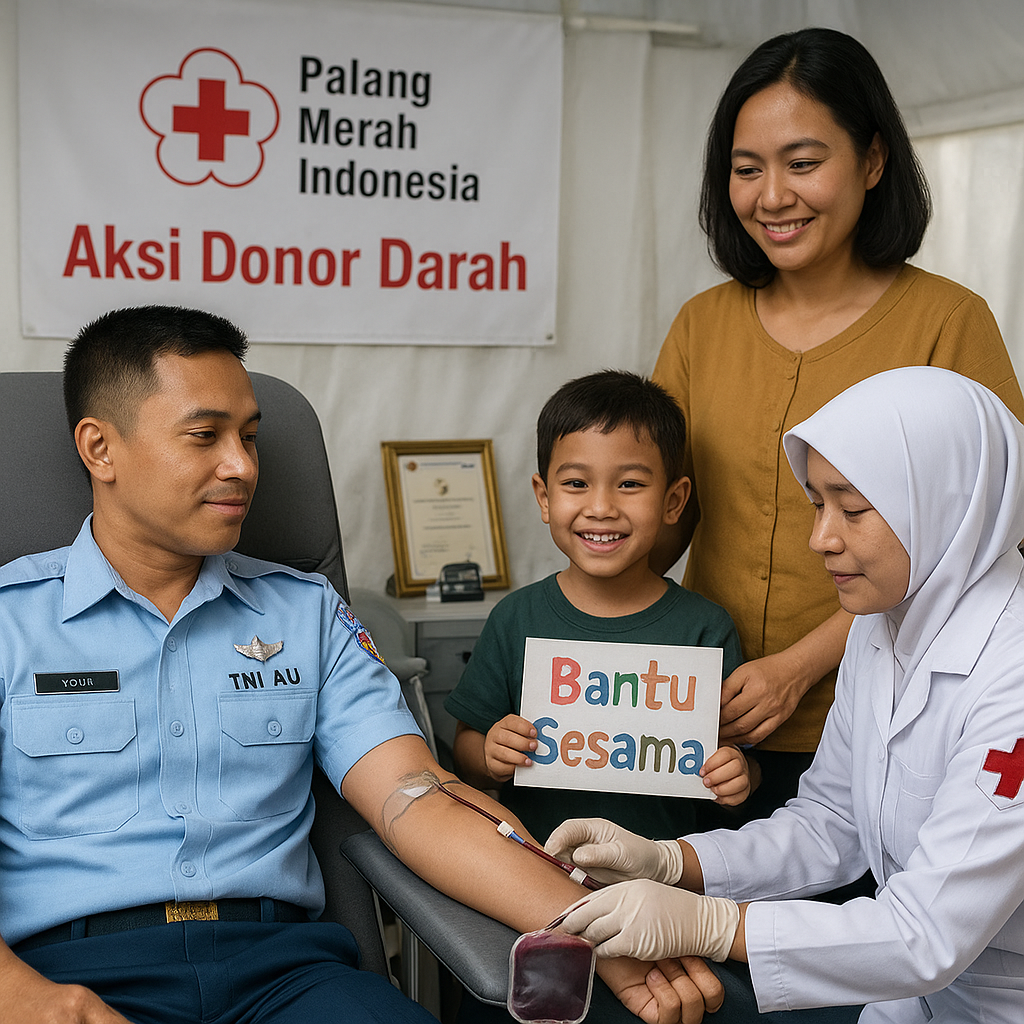 Prajurit TNI AU Jadi Donor Darah Rutin: "Bantu Sesama Sambil Menunggu Waktu Pulang"