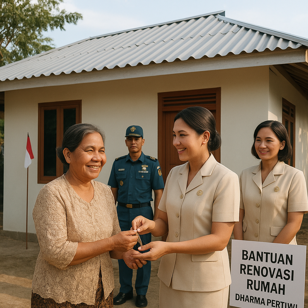 Janda Prajurit TNI AL Terima Bantuan Renovasi Rumah dari Dharma Pertiwi: Atap yang Bocor Akhirnya Tertangani