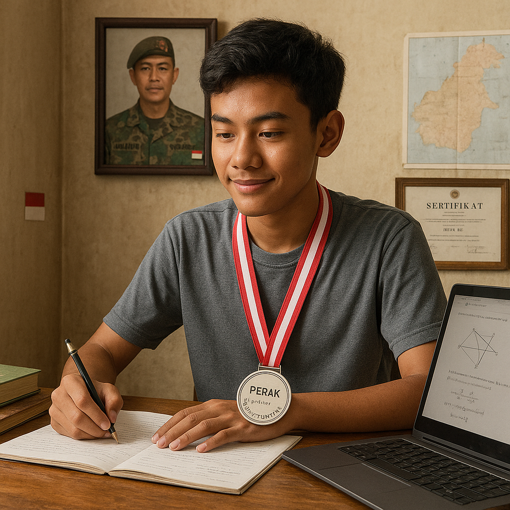 Anak Prajurit TNI AD dengan Prestasi Olimpiade Sains Nasional: "Ayah di Perbatasan, Saya Berjuang di Meja Belajar"