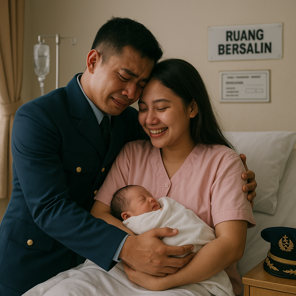 Kejutan Pulang Kampung: Prajurit TNI AL Sambut Kelahiran Anak Pertama Usai Tugas 8 Bulan di KRI