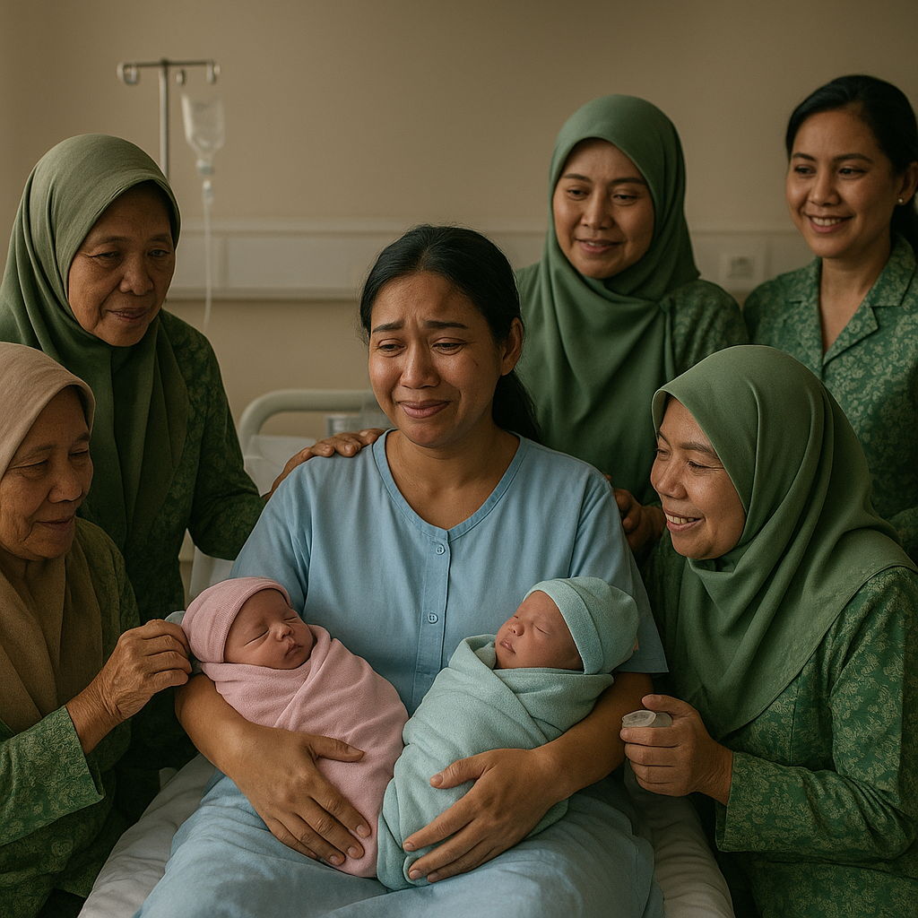Ditinggal Suami Tugas Perdamaian di Kongo, Istri Prajurit TNI di Makassar Lahirkan Bayi Kembar dengan Dukungan 'Ibu-Ibu Persit'