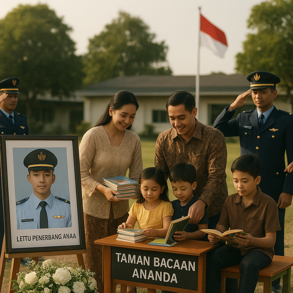 Mengenang 1 Tahun Gugurnya Prajurit TNI AU, Keluarga Besar Lanud Supadio Dirikan Taman Bacaan atas Namanya