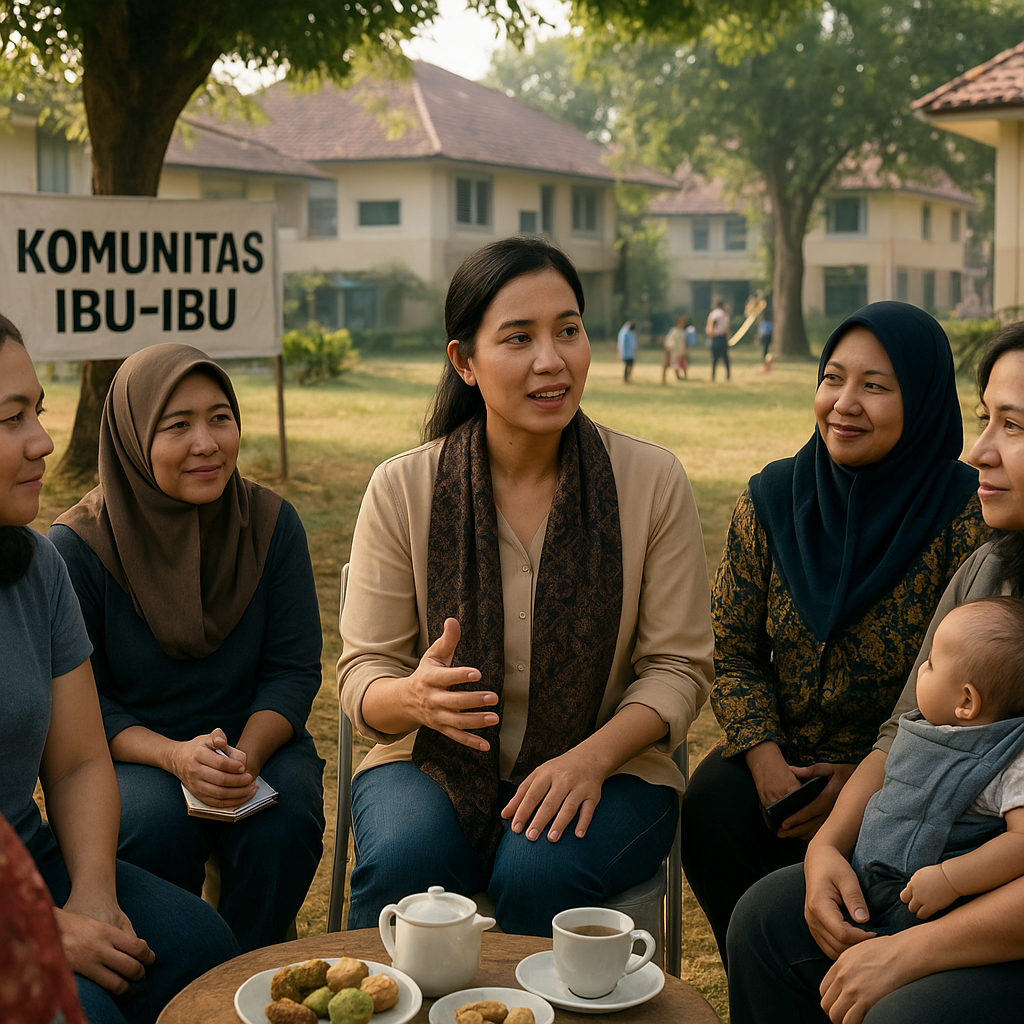 Istri Prajurit TNI AU Menjadi Motor Penggerak Komunitas Ibu-Ibu di Kompleks Perumahan TNI