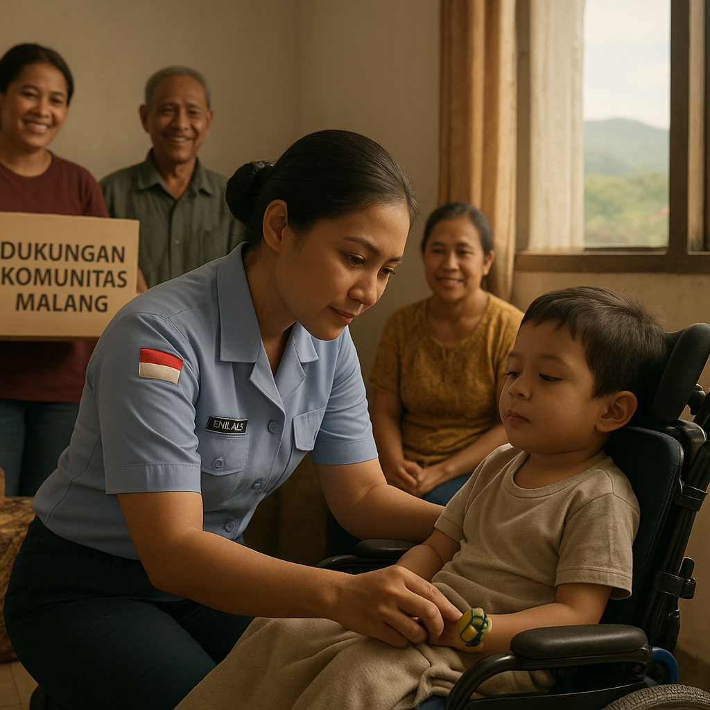 Ibu Prajurit TNI AU Rawat Anak Disabilitas, Tetap Semangat di Tengah Keterbatasan