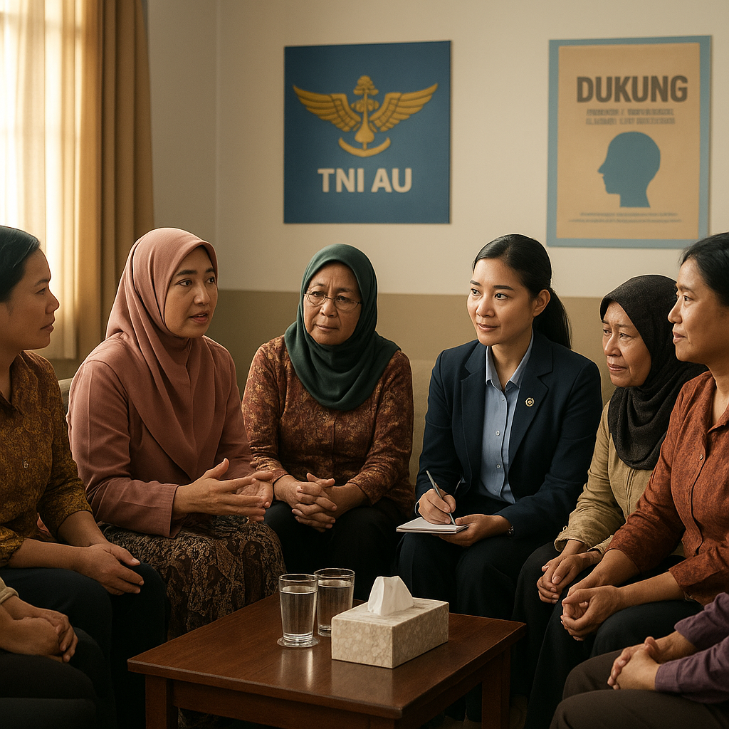 Dukungan Psikologis TNI AU untuk Istri Prajurit yang Menunggu