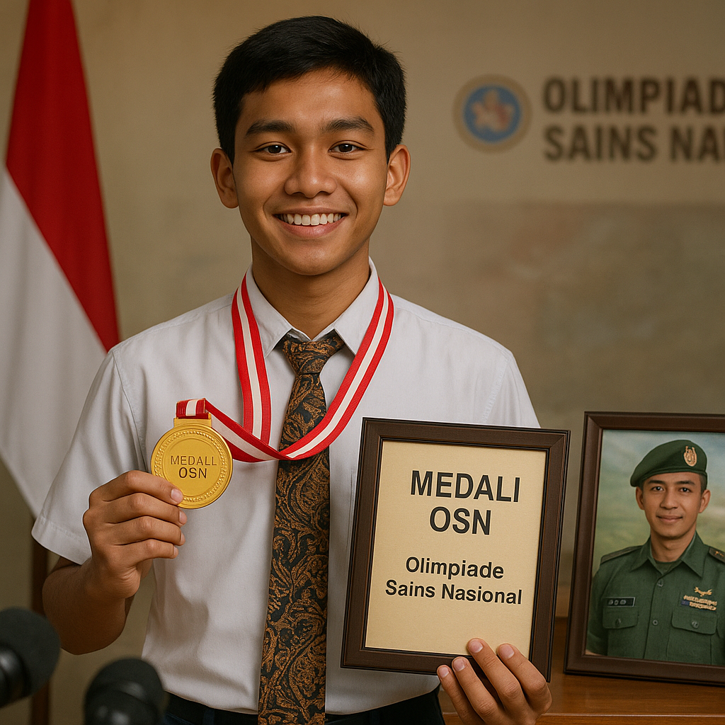 Anak Prajurit TNI AD Raih Medali Olimpiade Sains Nasional, Dedikasikan untuk Ayah yang Bertugas di Perbatasan